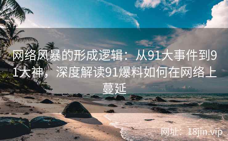 网络风暴的形成逻辑：从91大事件到91大神，深度解读91爆料如何在网络上蔓延