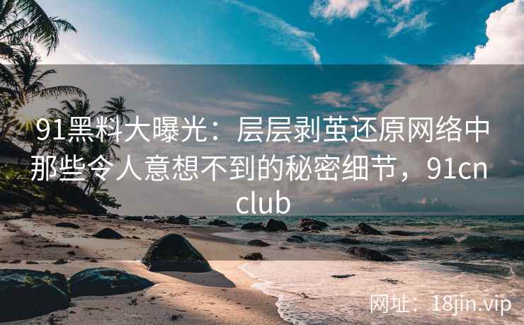91黑料大曝光：层层剥茧还原网络中那些令人意想不到的秘密细节，91cn club