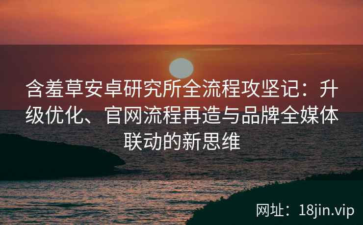 含羞草安卓研究所全流程攻坚记：升级优化、官网流程再造与品牌全媒体联动的新思维