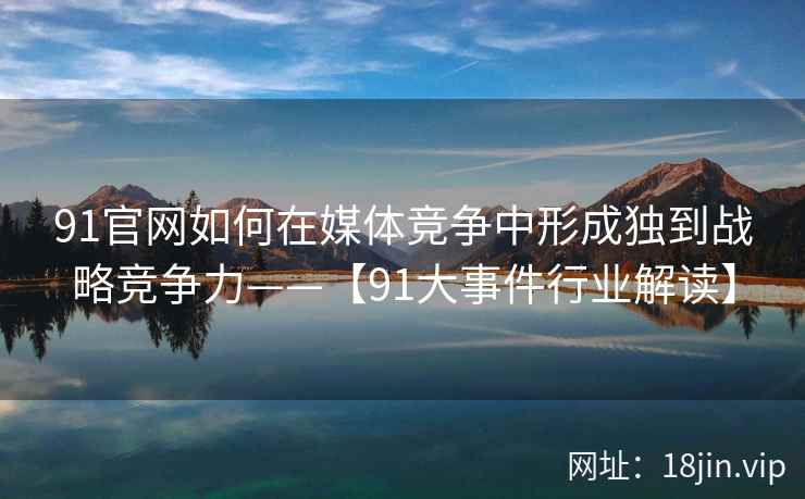 91官网如何在媒体竞争中形成独到战略竞争力——【91大事件行业解读】